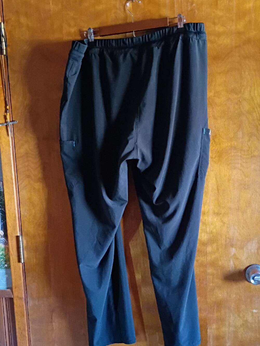 Scrubstar Black Cargo Drawstring Work Pants CNA Nurse Veterinary Comfortable - Picture 5 of 10